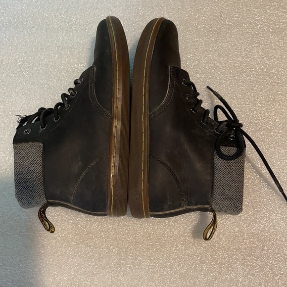 Dr Martens Maelly black leather with padded collar Maelly sneaker boots lace-up - Picture 5 of 12